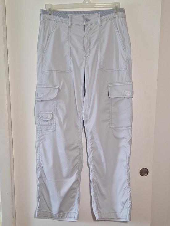 American Eagle Outfitters Pants - American Eagle High-Rise Baggy Wide Leg Cargo Pants Womens Sz 8 R Light Blue
